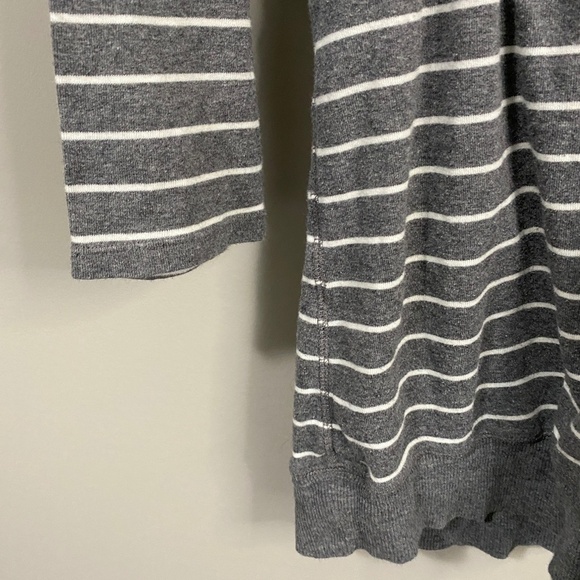 Motherhood Maternity Long Sleeve Gray Striped Hoodie Size Small - Picture 4 of 10